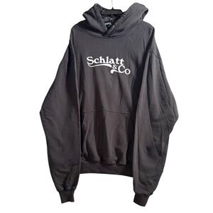 NWOT Schlatt & Co Unisex Black Hoodie Oversized Medium,  100% Cotton